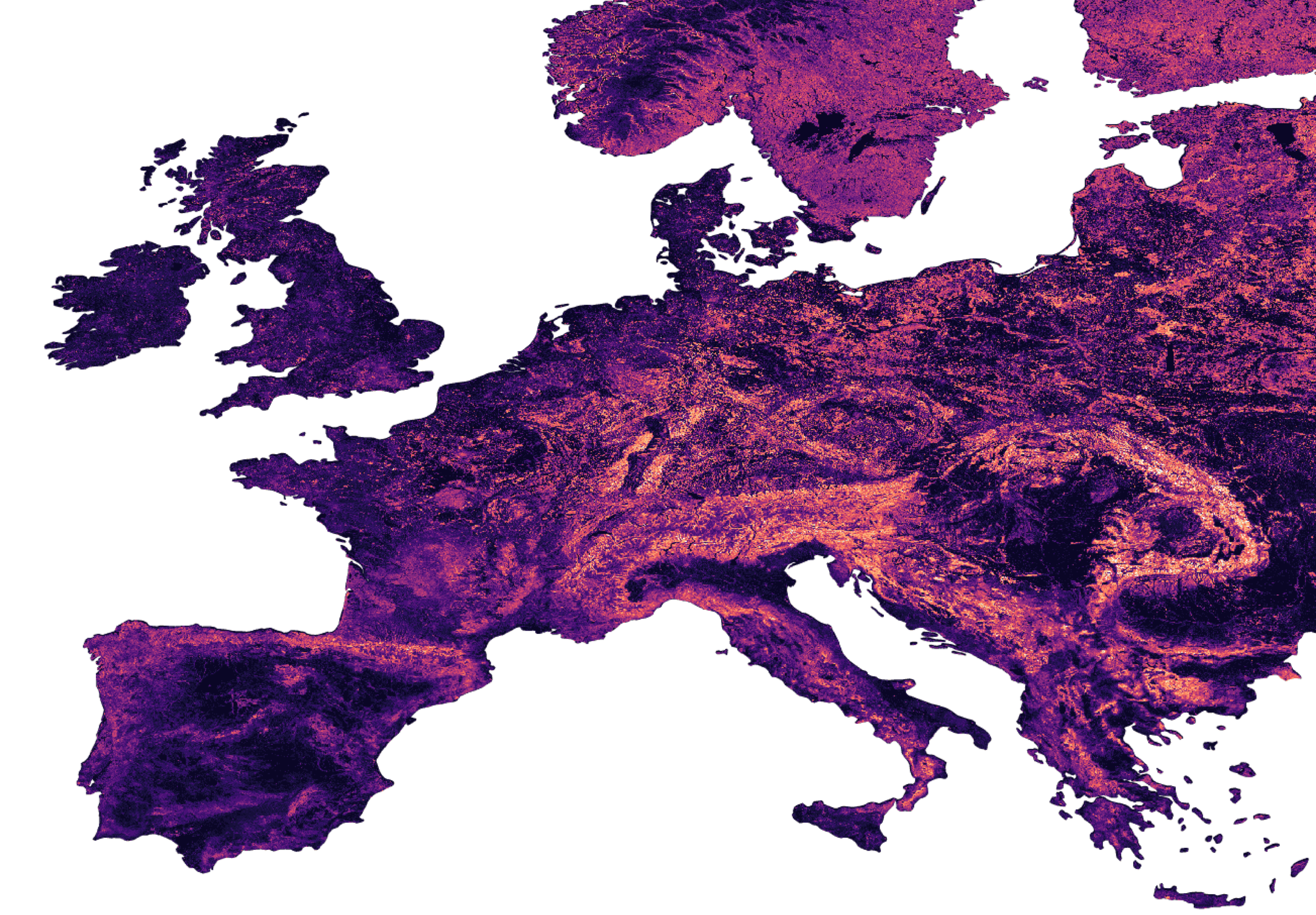 Temporal canopy height map of Europe